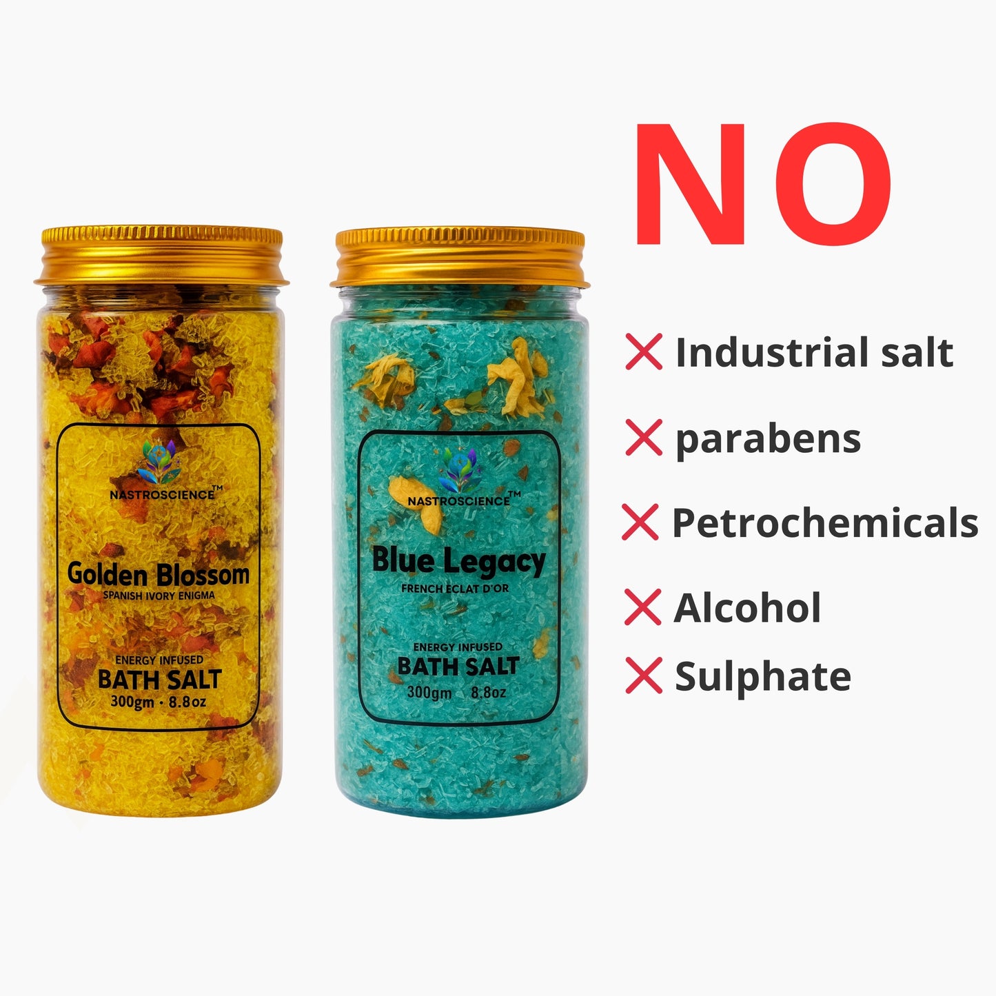 Golden Blossom & Blue Legacy Energy Infused Bath Salt