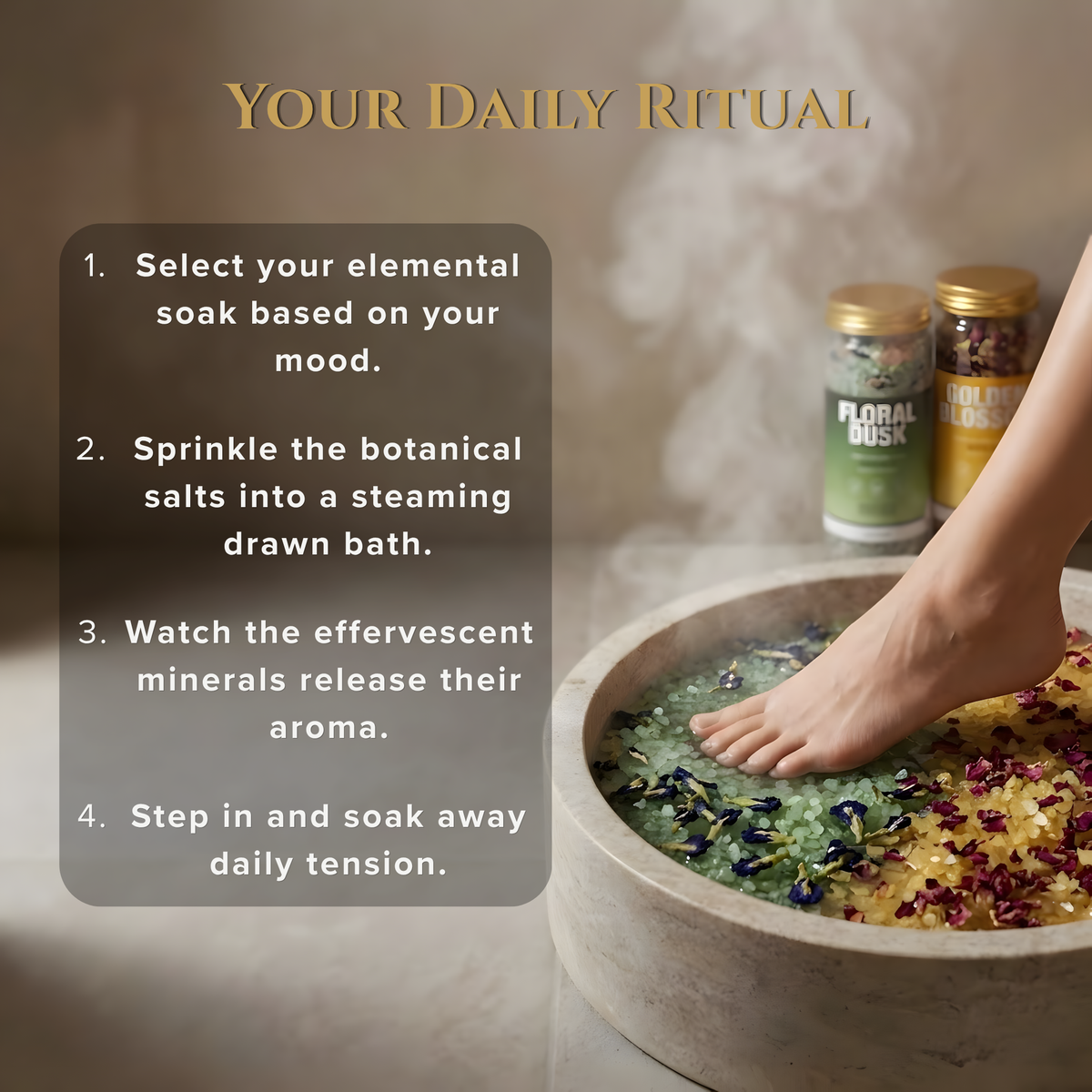 Golden Blossom & Floral Dusk Bath Salt Duo - view 7