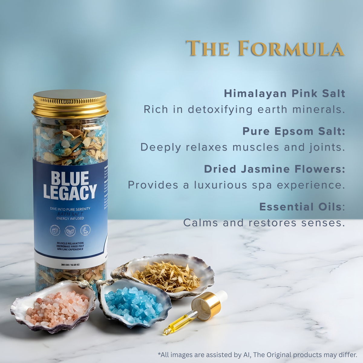 Blue Legacy Bath Salt - Nastroscience, view 3