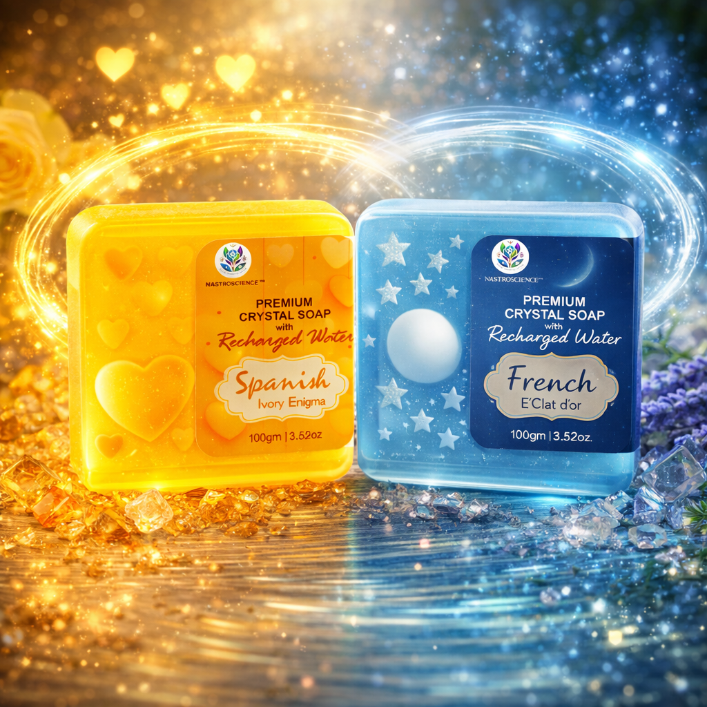 Yellow & Blue Premium Crystal Soap (Pack of 2)