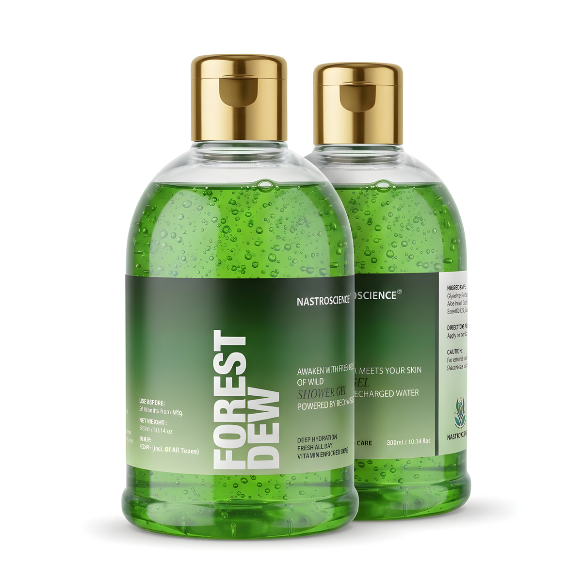 Forest Dew Shower Gel Pack of 2 by Nastroscience