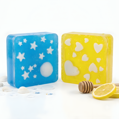 Yellow & Blue Premium Crystal Soap Pack of 2 by Nastroscience