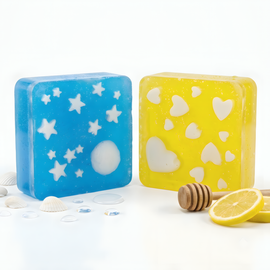 Yellow & Blue Premium Crystal Soap Pack of 2 by Nastroscience