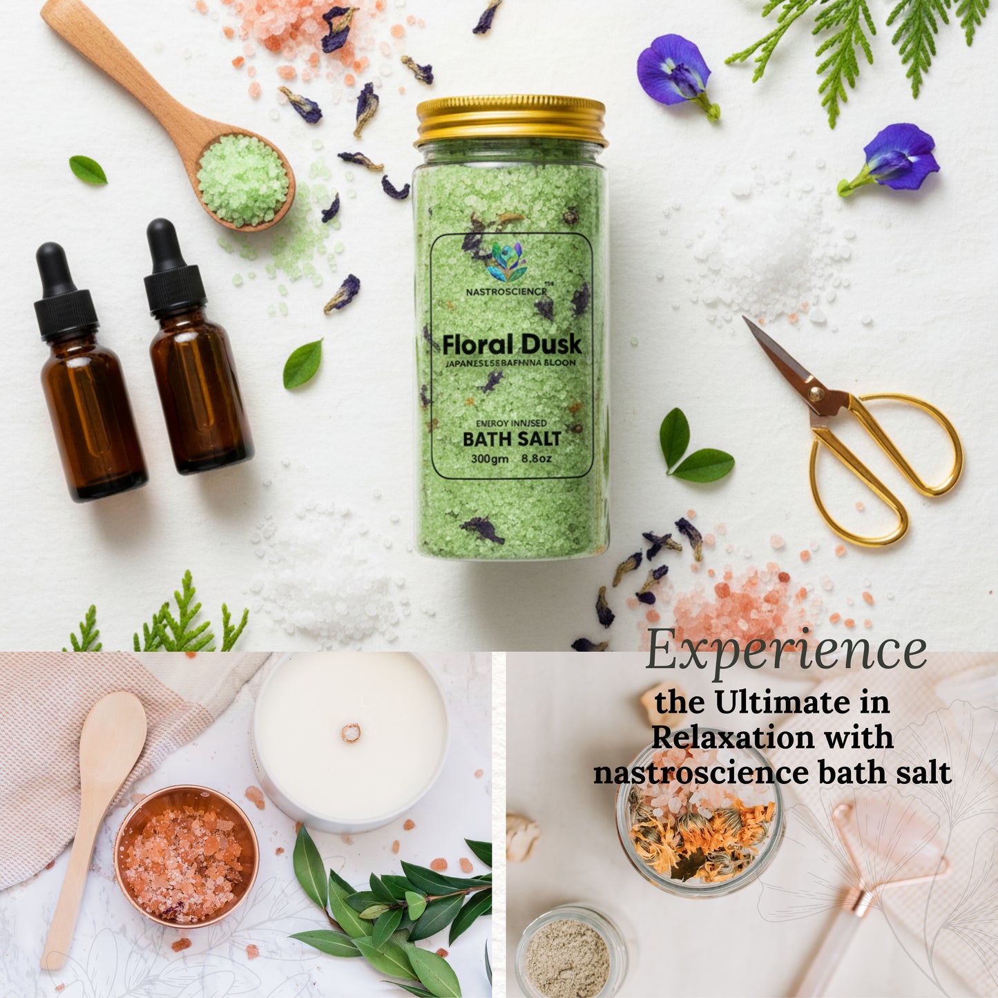 Floral Dusk Energy Infused Bath Salt(Pack of 2)