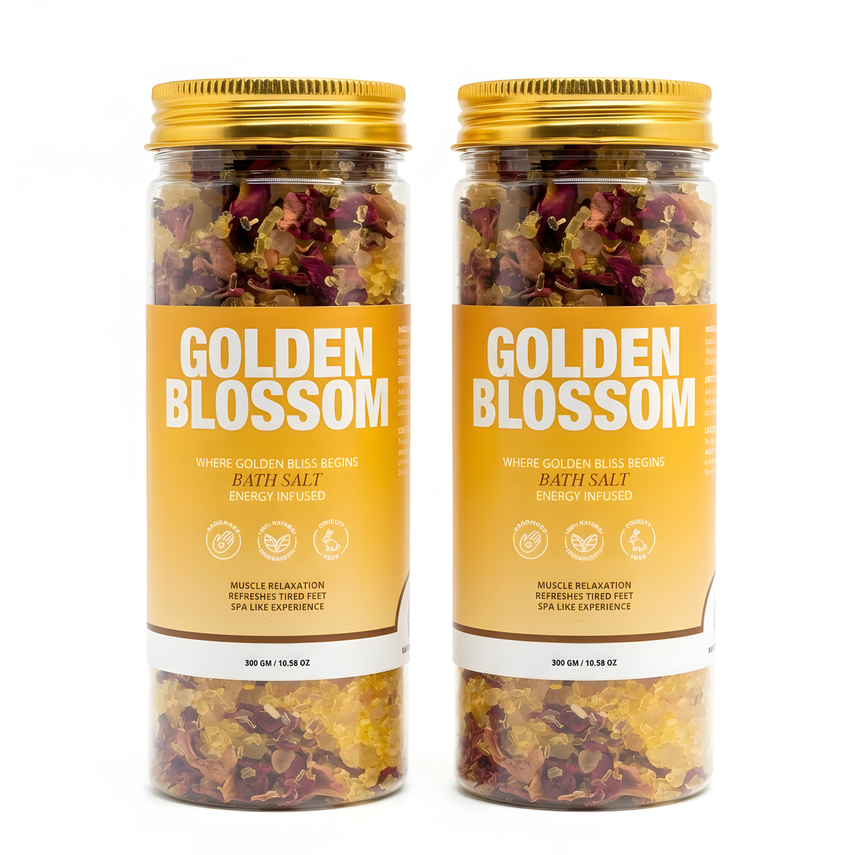 Golden Blossom Bath Salt Pack of 2 by Nastroscience