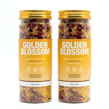 Golden Blossom Bath Salt Pack of 2 by Nastroscience