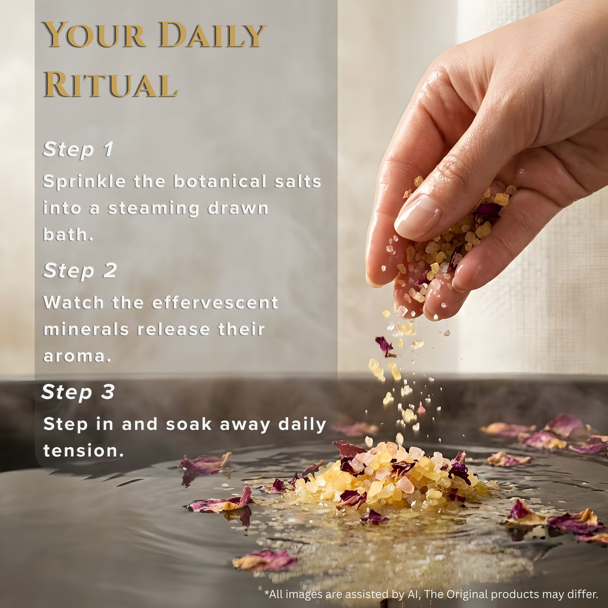 Golden Blossom Bath Salt - Nastroscience, view 7