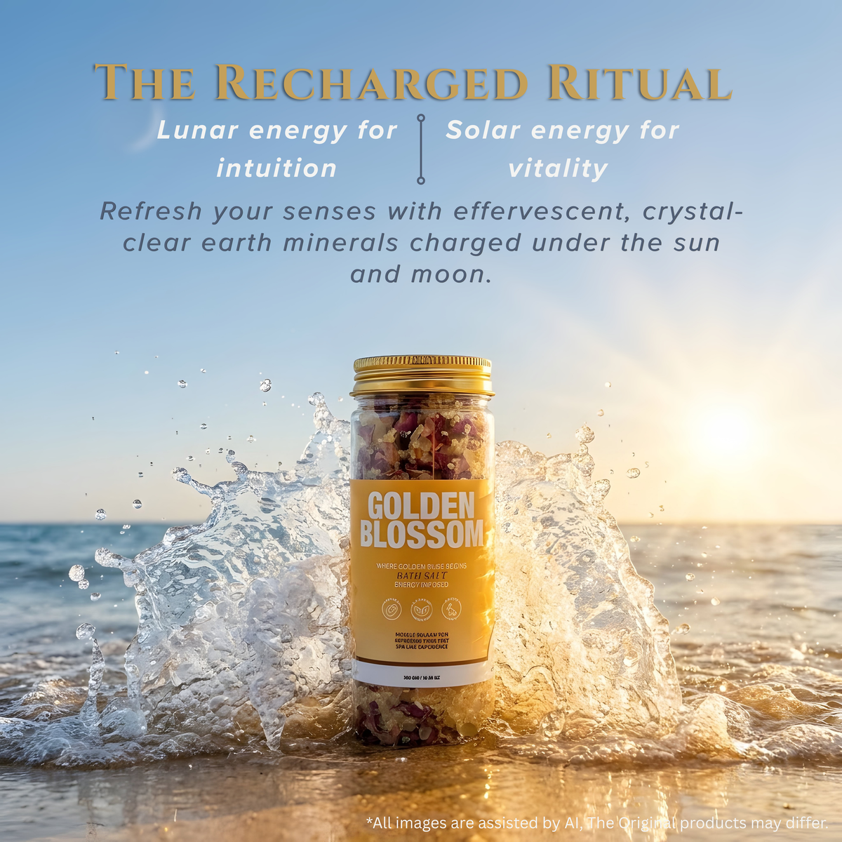 Golden Blossom Bath Salt - Nastroscience, view 4