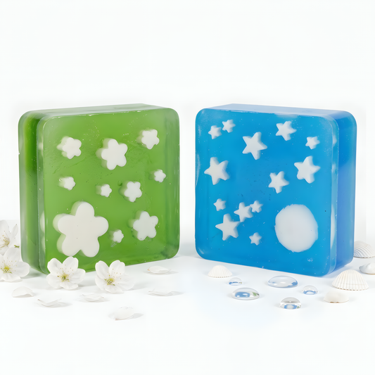 Green & Blue Premium Crystal Soap Pack of 2 by Nastroscience