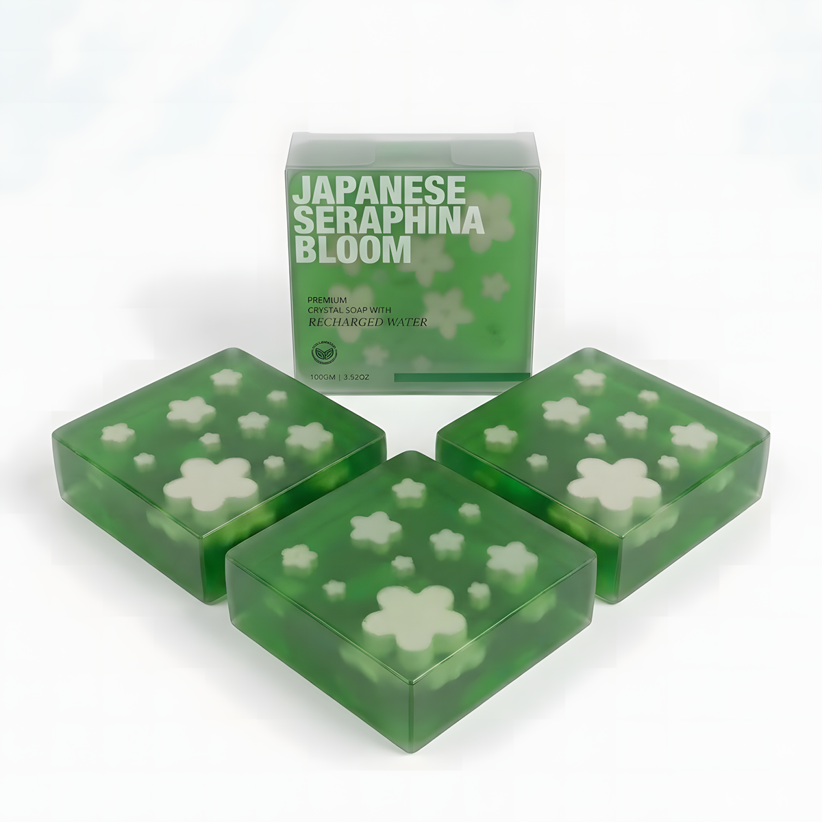 Japanese Seraphina Bloom Crystal Soap Pack of 3 by Nastroscience