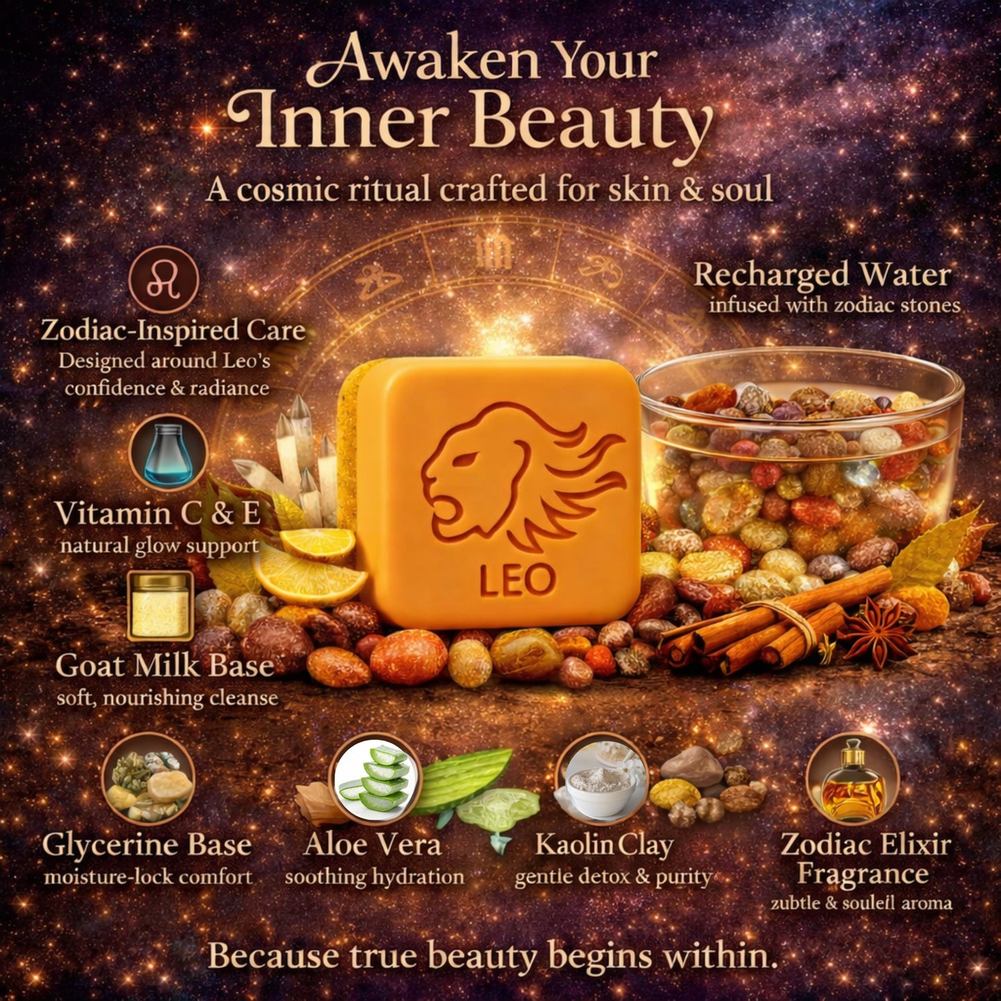 Leo Zodiac Soap