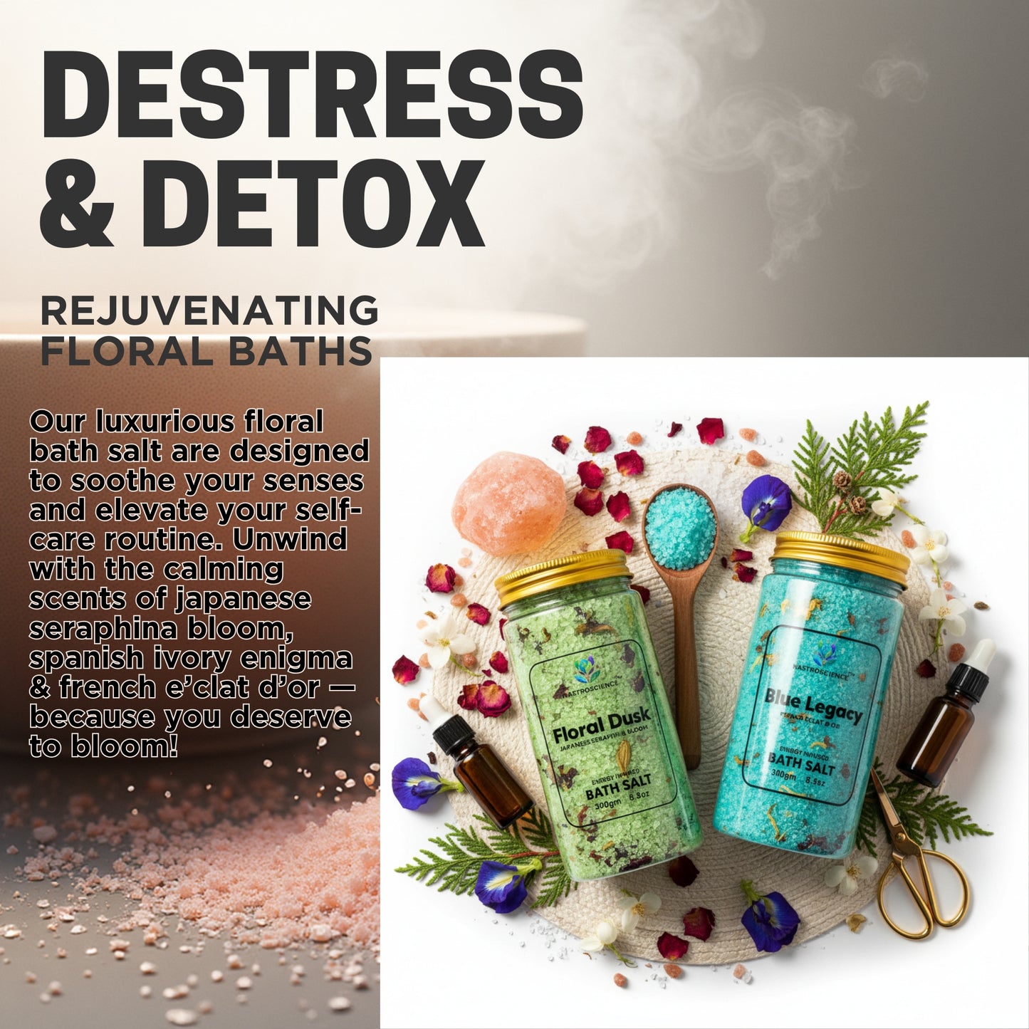 Blue Legacy & Floral dusk Energy Infused Bath Salt