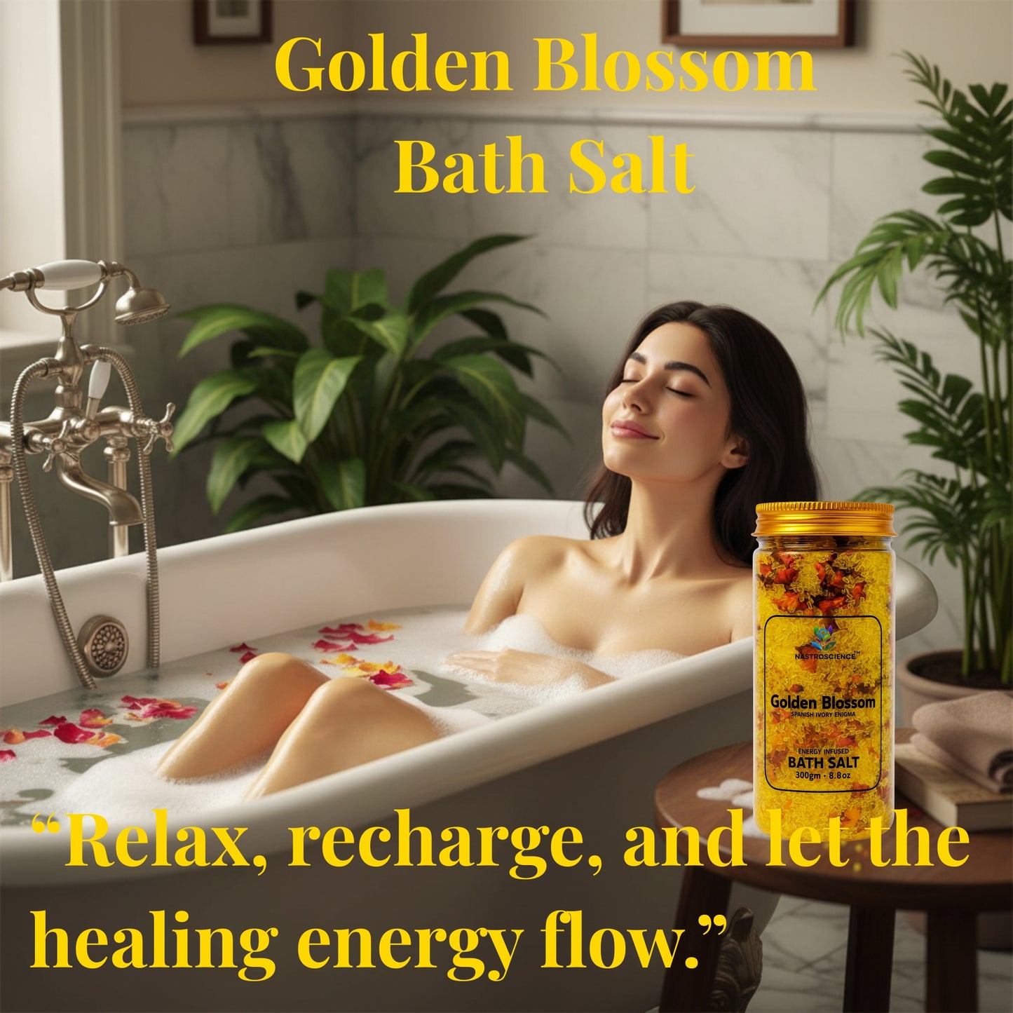Golden Blossom Energy Infused Bath Salt (pack of 2)