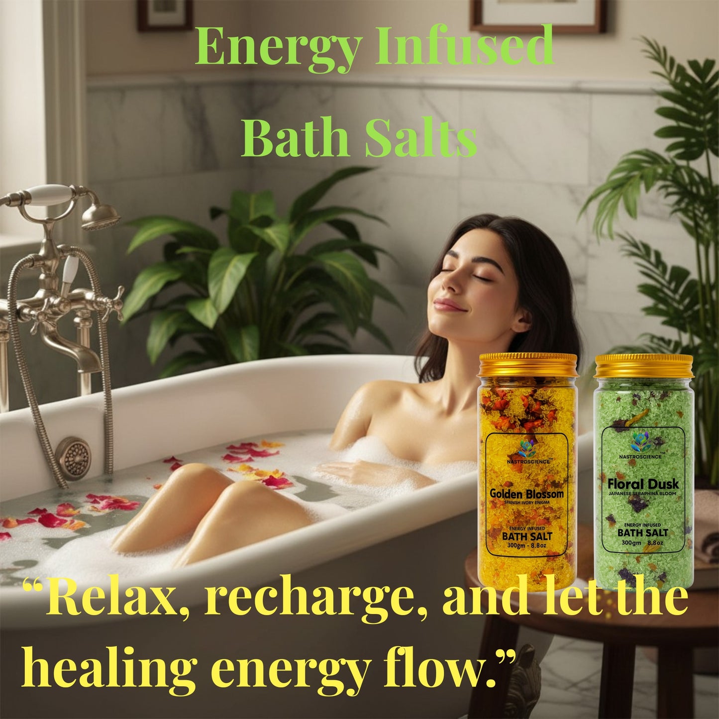 Golden Blossom & Floral dusk Energy Infused Bath Salt