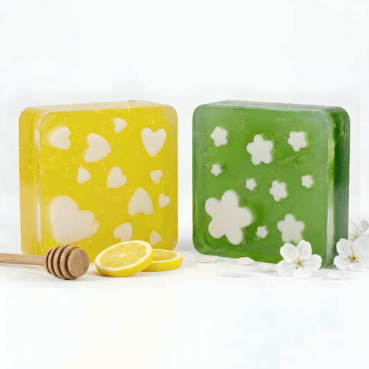 Yellow & Green Premium Crystal Soap Pack of 2 by Nastroscience