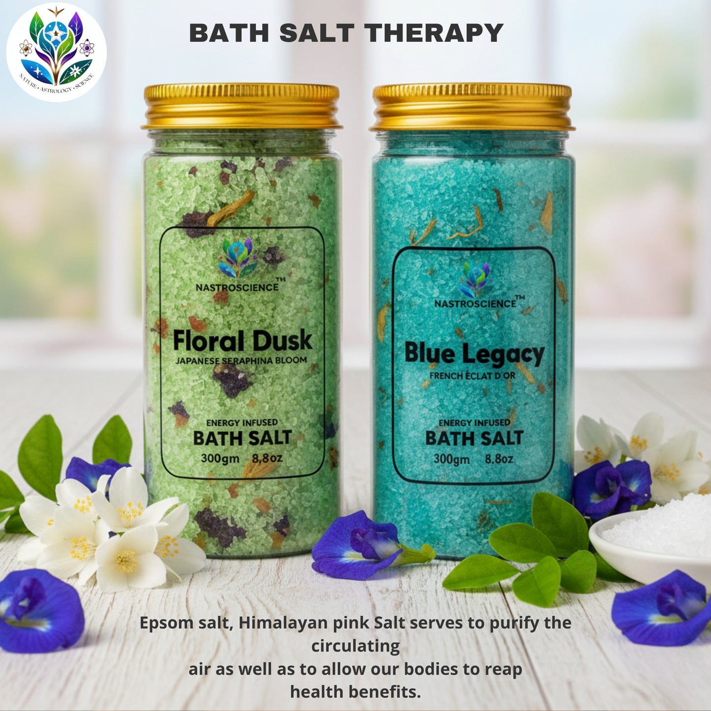 Blue Legacy & Floral dusk Energy Infused Bath Salt