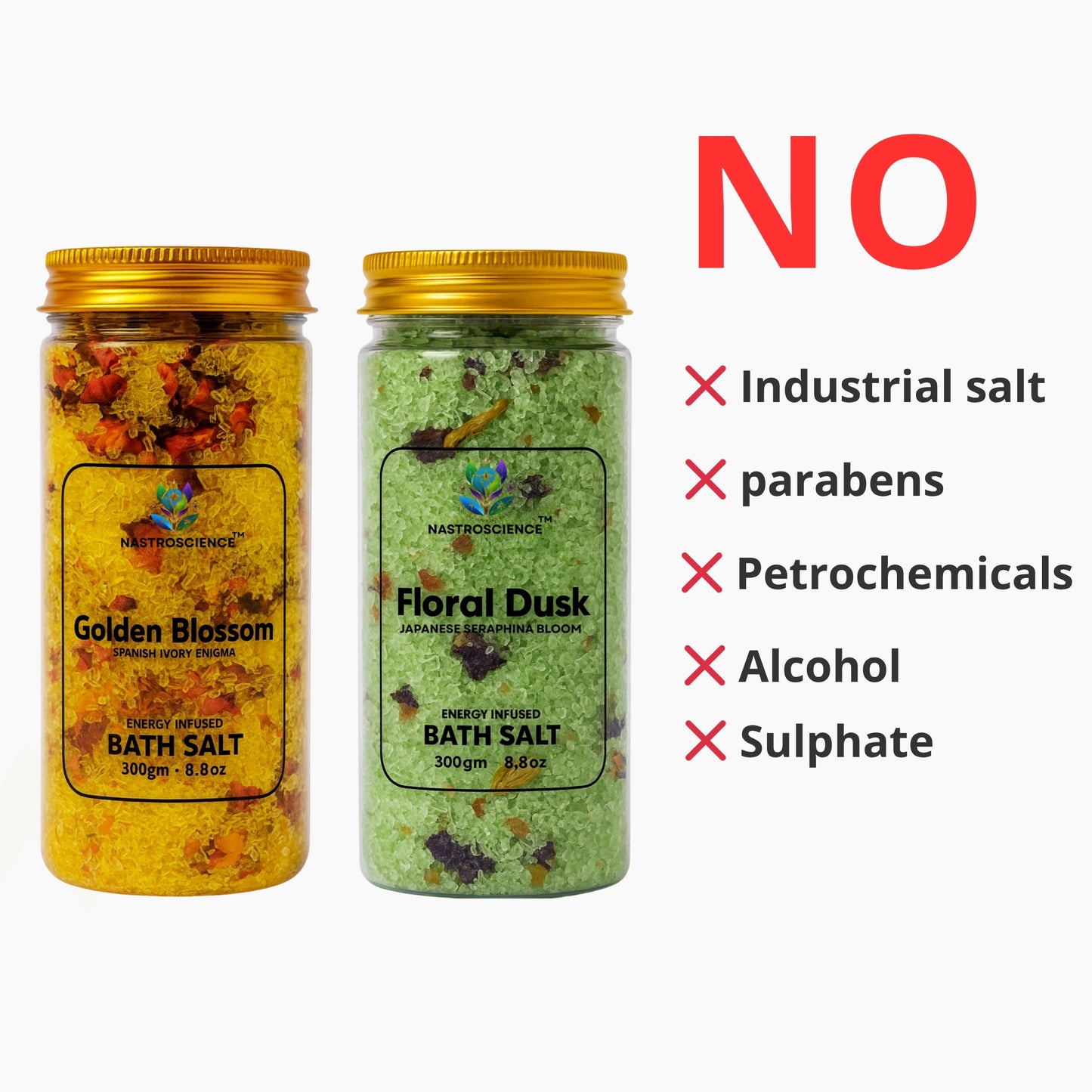 Golden Blossom & Floral dusk Energy Infused Bath Salt