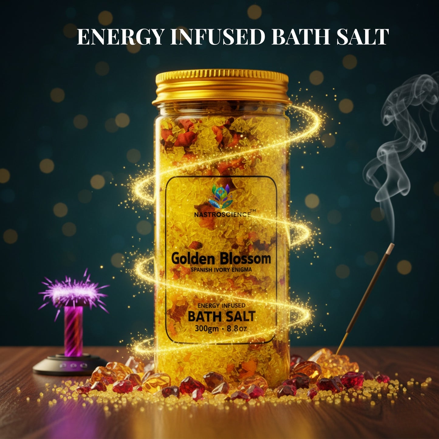Golden Blossom Energy Infused Bath Salt (pack of 2)
