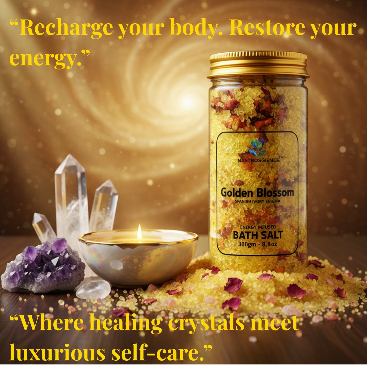Golden Blossom Energy Infused Bath Salt (pack of 2)