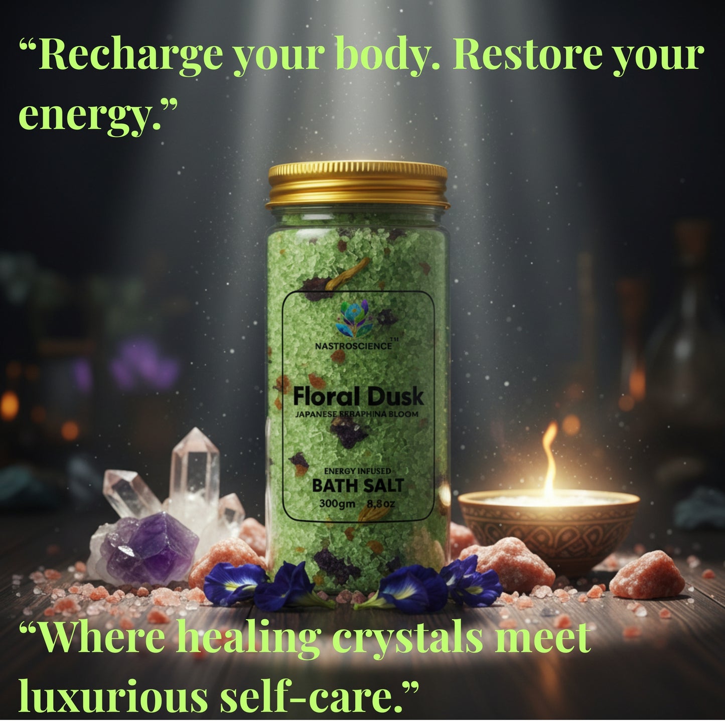 Floral Dusk Energy Infused Bath Salt(Pack of 2)