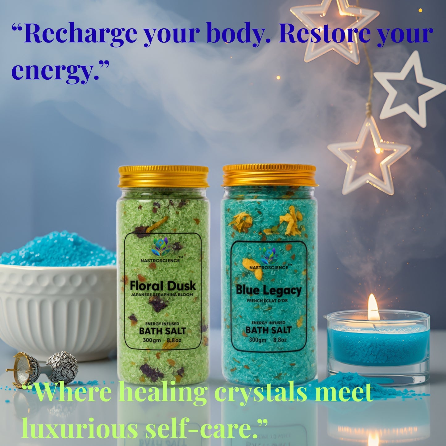 Blue Legacy & Floral dusk Energy Infused Bath Salt