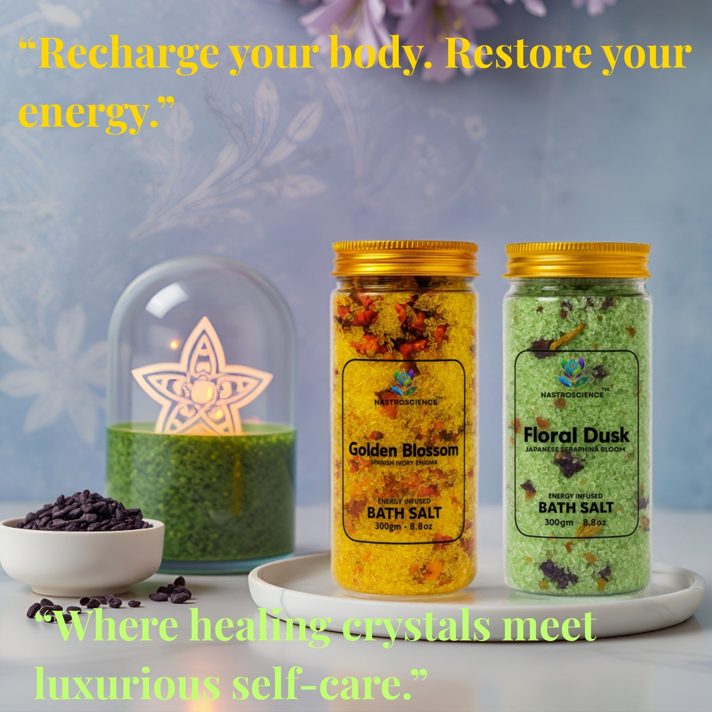 Golden Blossom & Floral dusk Energy Infused Bath Salt
