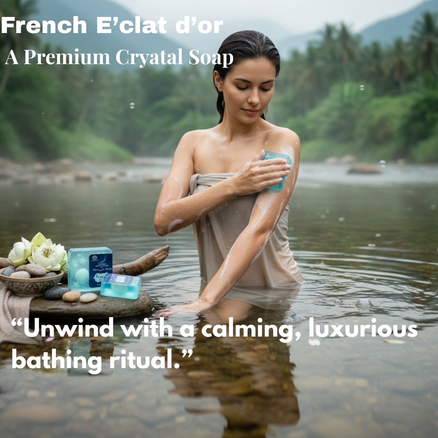 French E'Clat d'or Crystal Soap