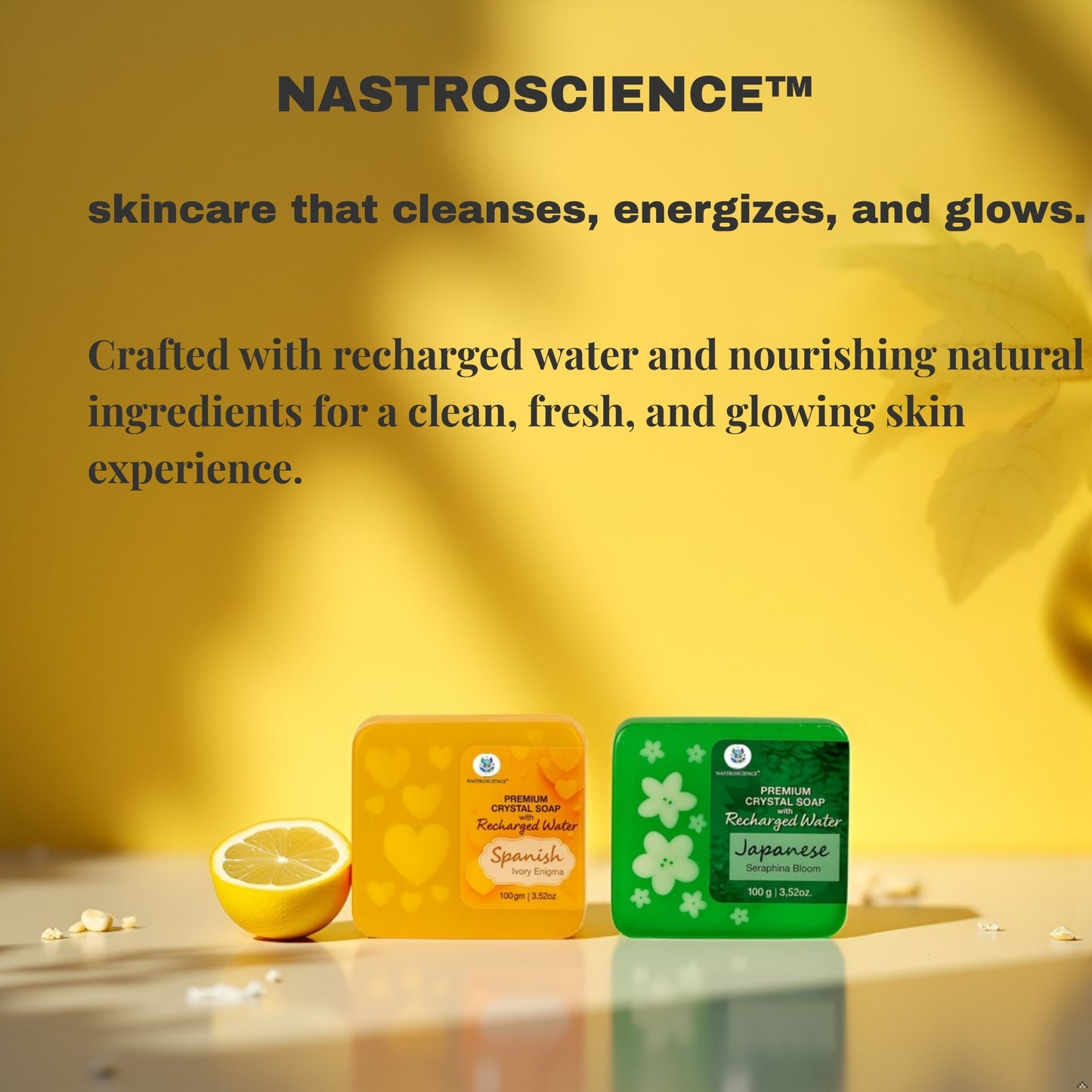 Yellow & Green Premium Crystal Soap (Pack of 2)