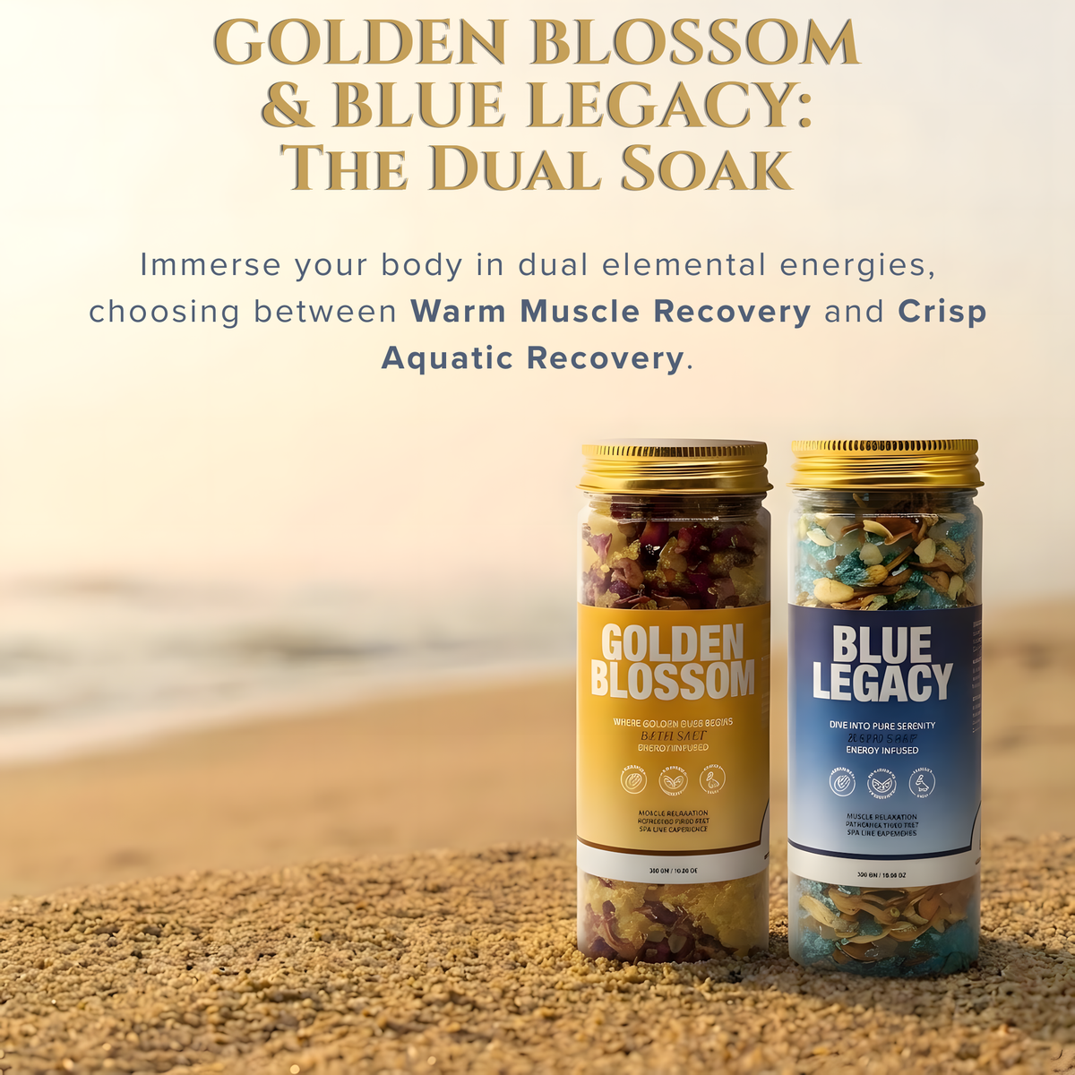 Golden Blossom & Blue Legacy Bath Salt Duo - view 2