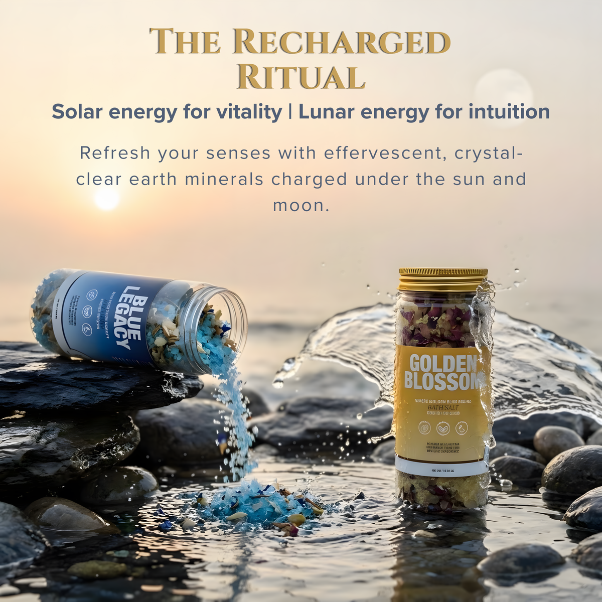 Golden Blossom & Blue Legacy Bath Salt Duo - view 4
