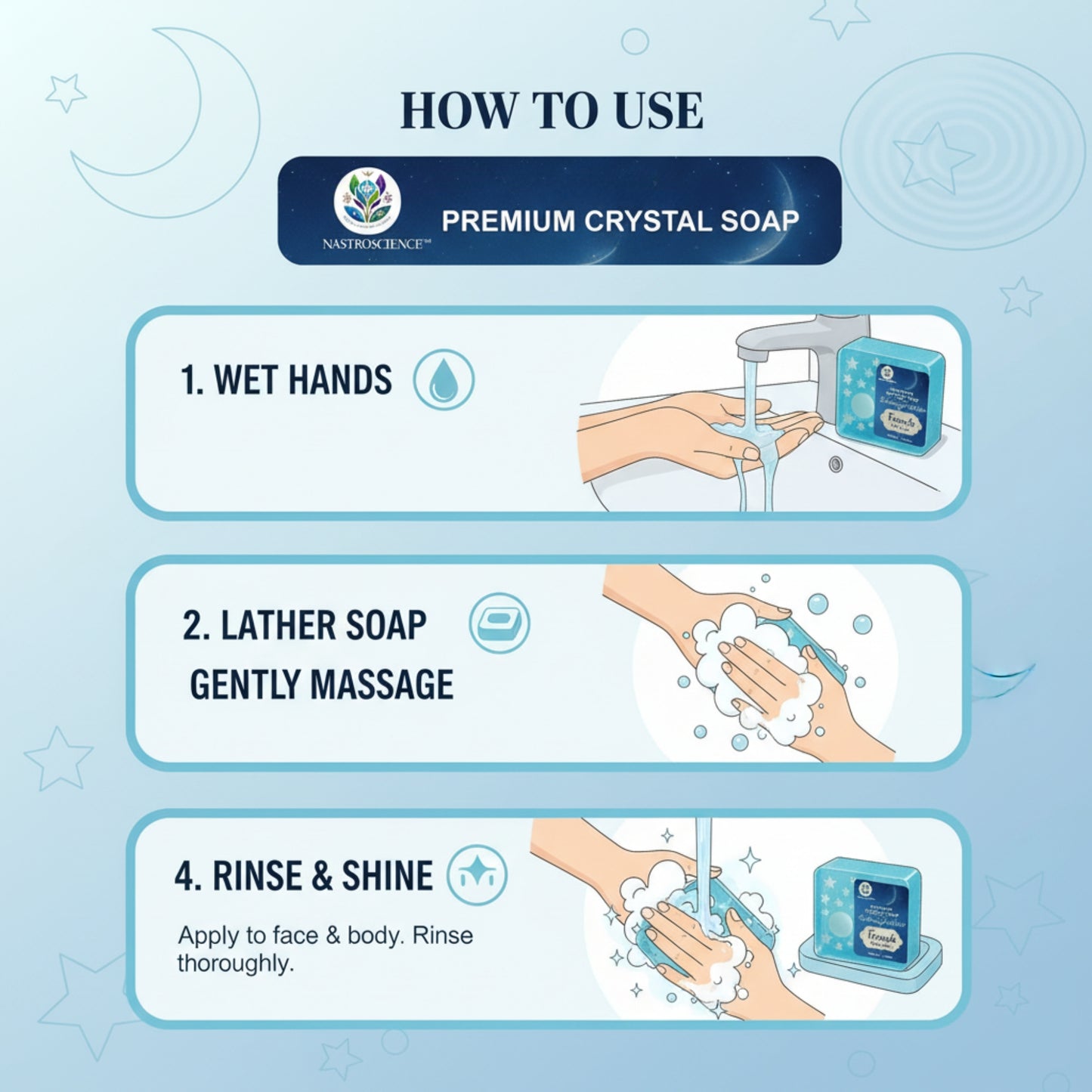 French E'Clat d'or Crystal Soap