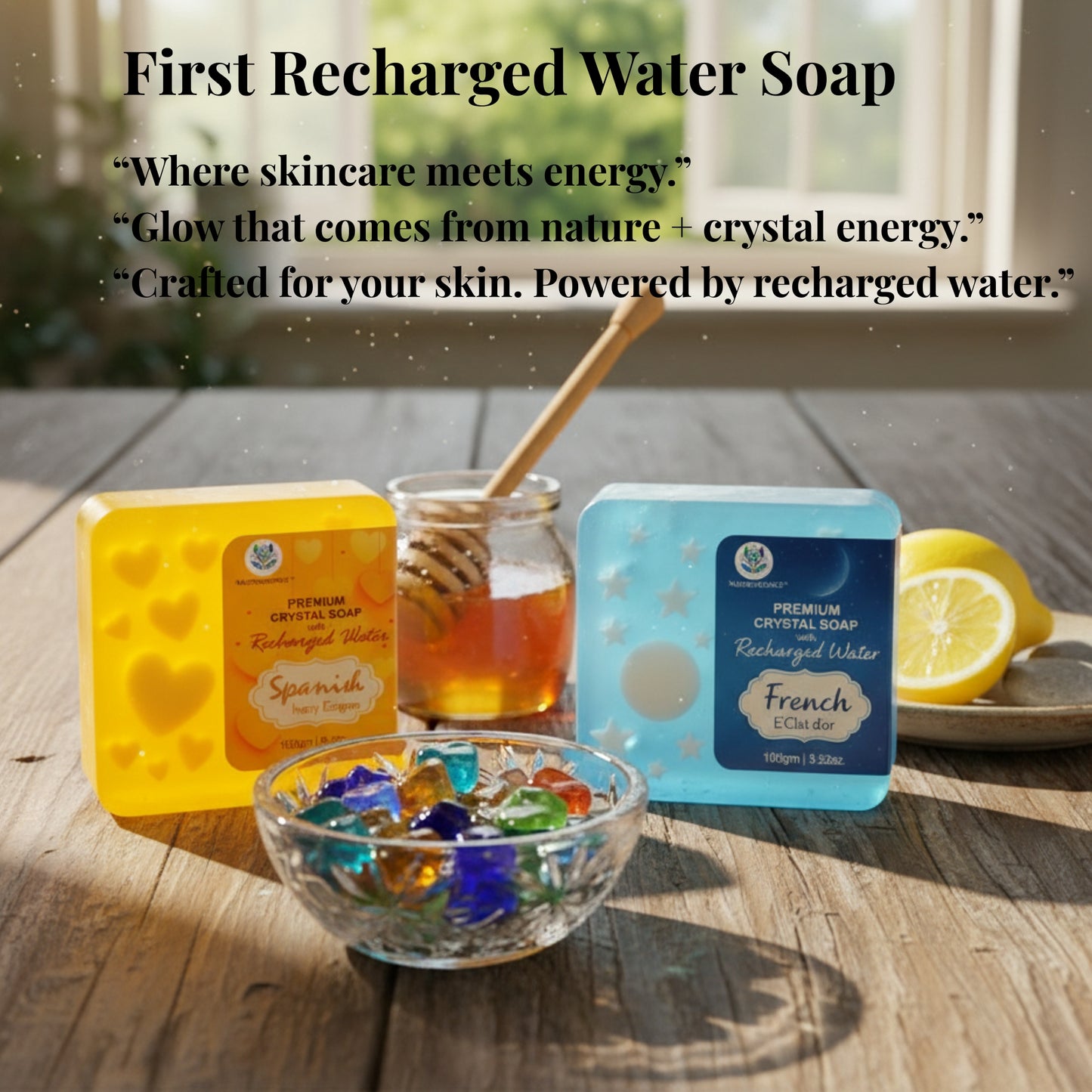 Yellow & Blue Premium Crystal Soap (Pack of 2)