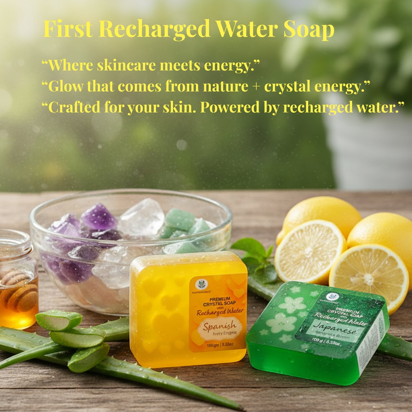 Yellow & Green Premium Crystal Soap (Pack of 2)