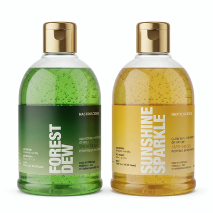 Sunshine Sparkle & Forest Dew Shower Gel Pack of 2 by Nastroscience